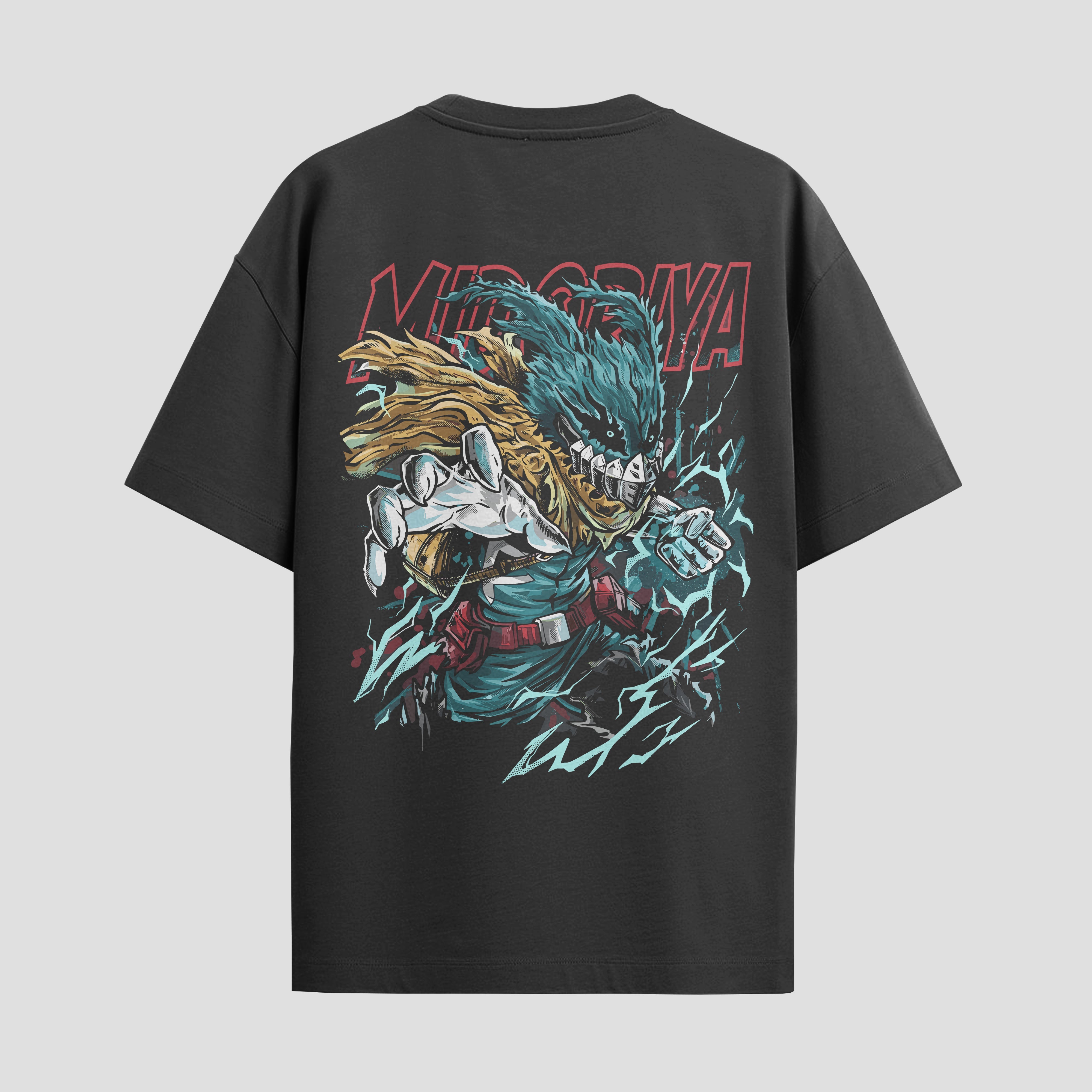 Playera urbana de anime y gaming ExtraLife MX, corte Standard Fit unisex ligero y transpirable en color Deep Black y Pure White, ropa de uso diario para gym y casual.