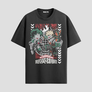 Playera urbana de anime y gaming ExtraLife MX, corte Standard Fit unisex ligero y transpirable en color Deep Black y Pure White, ropa de uso diario para gym y casual.