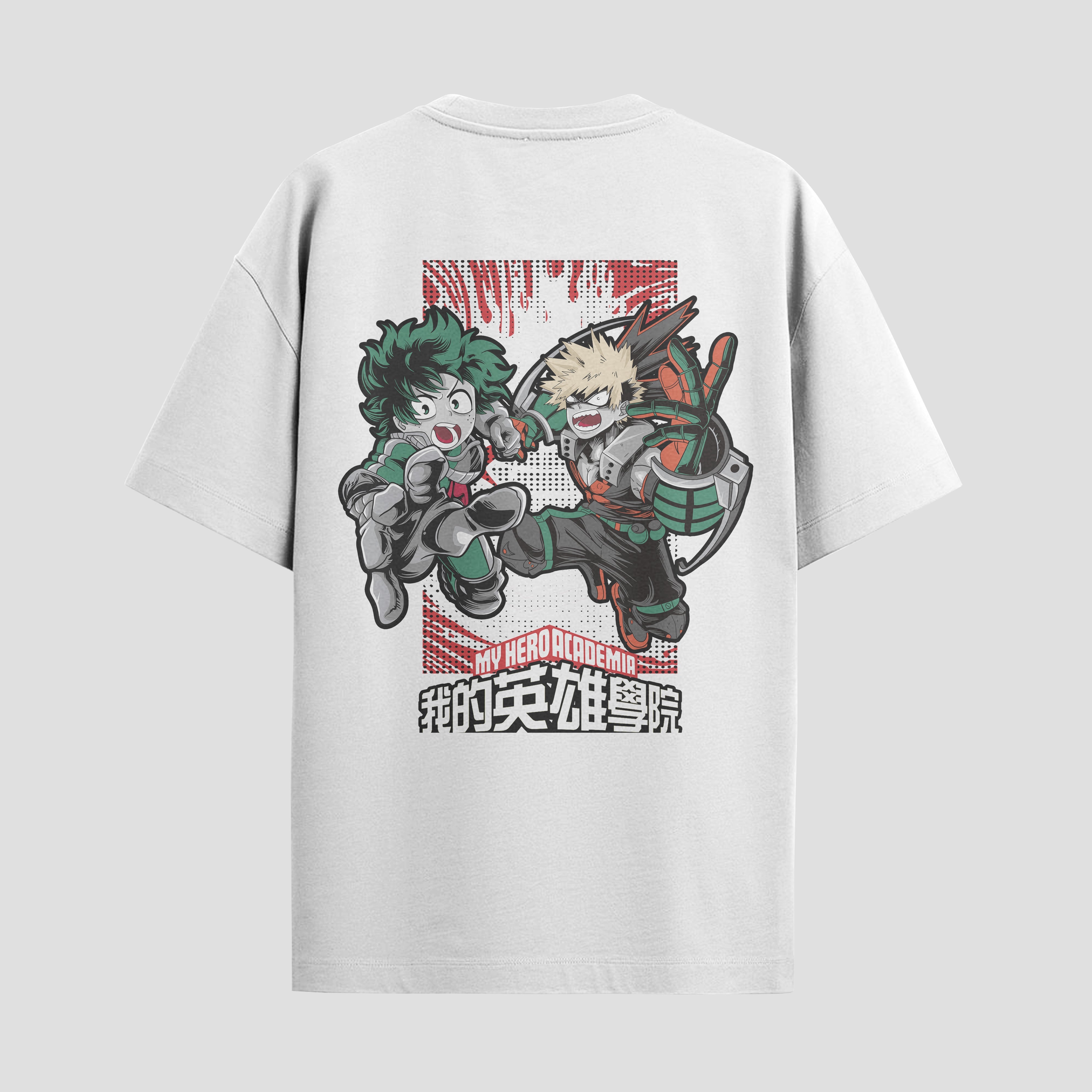 Playera urbana de anime y gaming ExtraLife MX, corte Standard Fit unisex ligero y transpirable en color Deep Black y Pure White, ropa de uso diario para gym y casual.