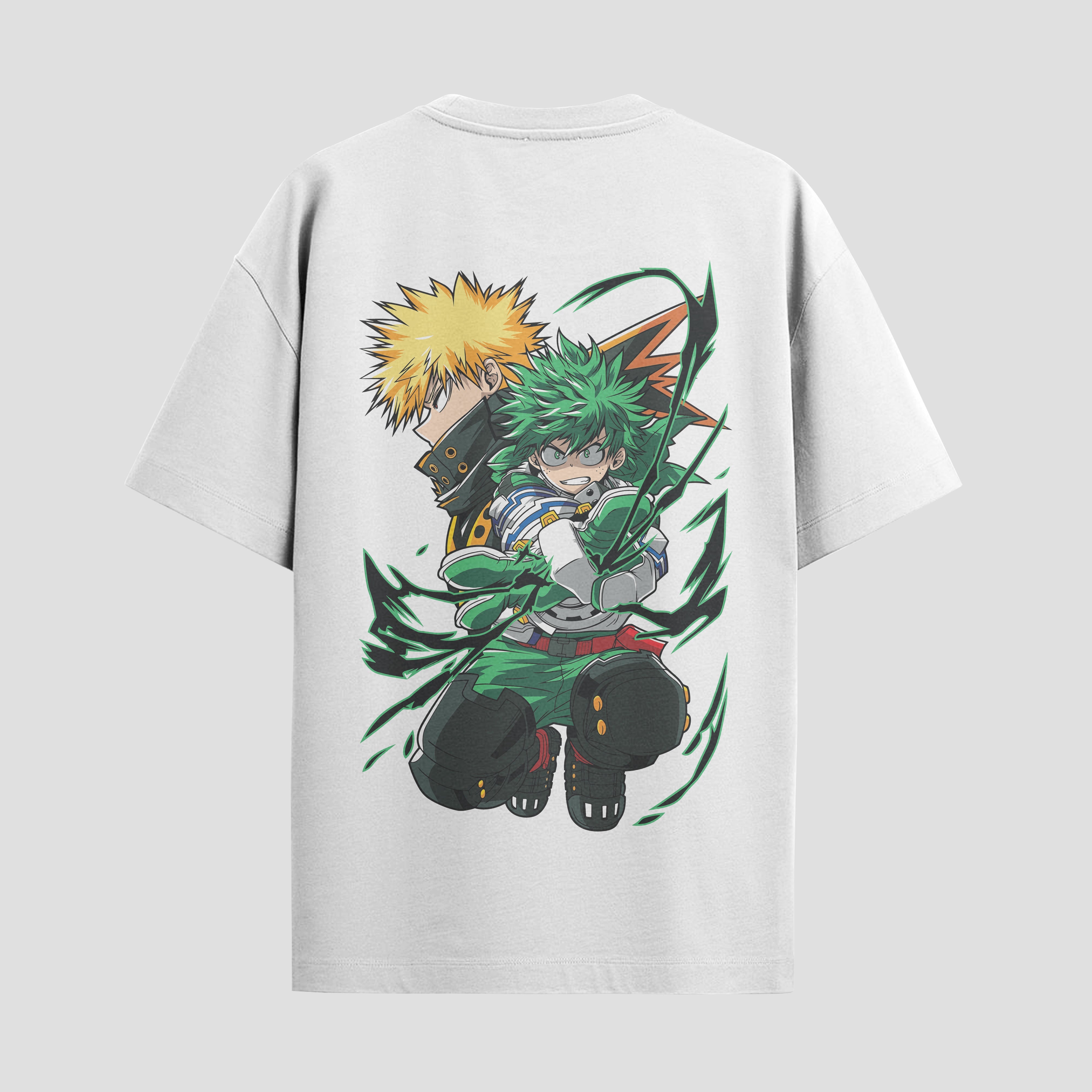 Playera urbana de anime y gaming ExtraLife MX, corte Standard Fit unisex ligero y transpirable en color Deep Black y Pure White, ropa de uso diario para gym y casual.