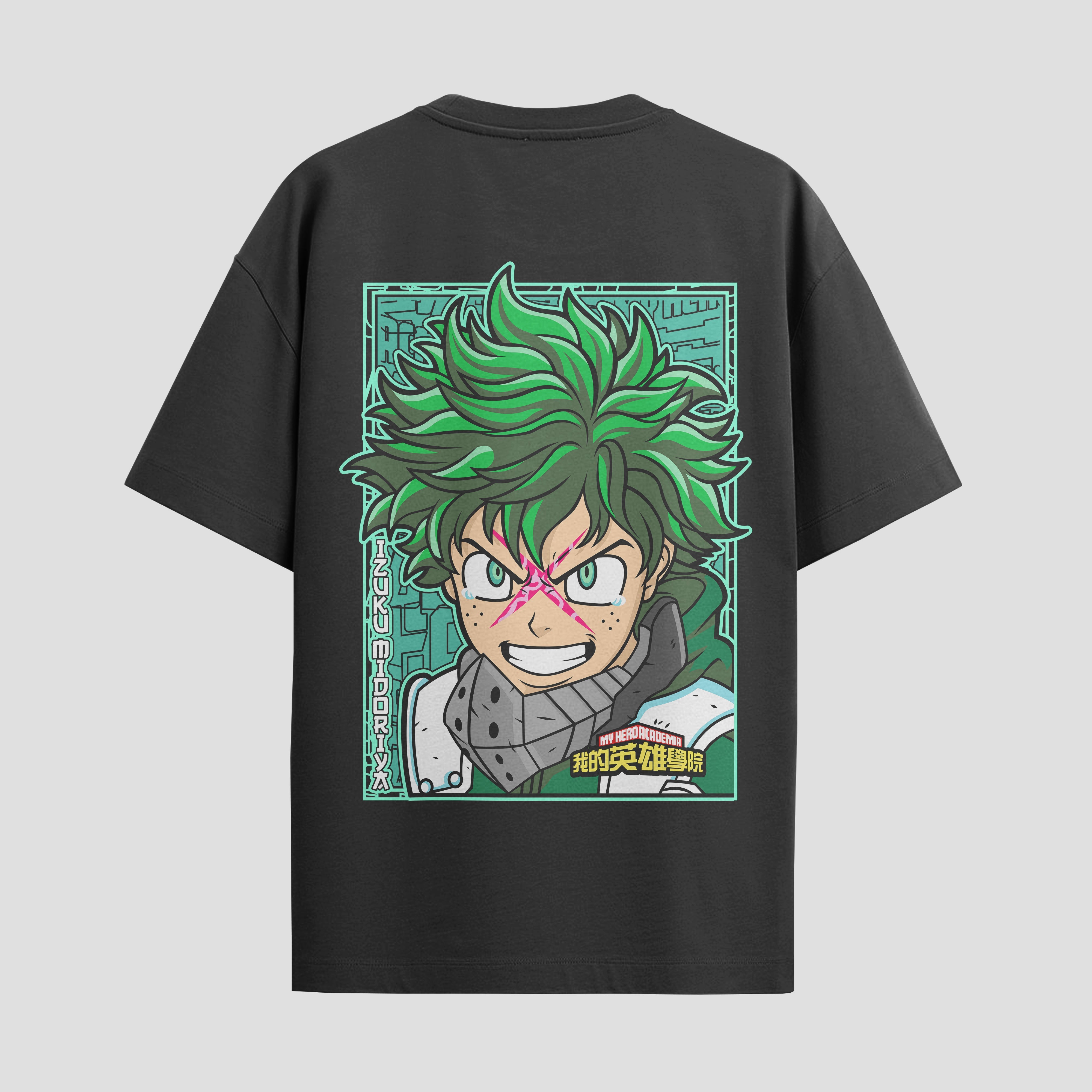 Playera urbana de anime y gaming ExtraLife MX, corte Standard Fit unisex ligero y transpirable en color Deep Black y Pure White, ropa de uso diario para gym y casual.