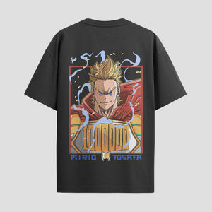Playera urbana de anime y gaming ExtraLife MX, corte Standard Fit unisex ligero y transpirable en color Deep Black y Pure White, ropa de uso diario para gym y casual.