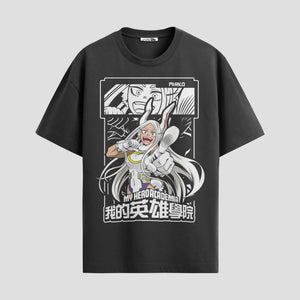 Playera urbana de anime y gaming ExtraLife MX, corte Standard Fit unisex ligero y transpirable en color Deep Black y Pure White, ropa de uso diario para gym y casual.