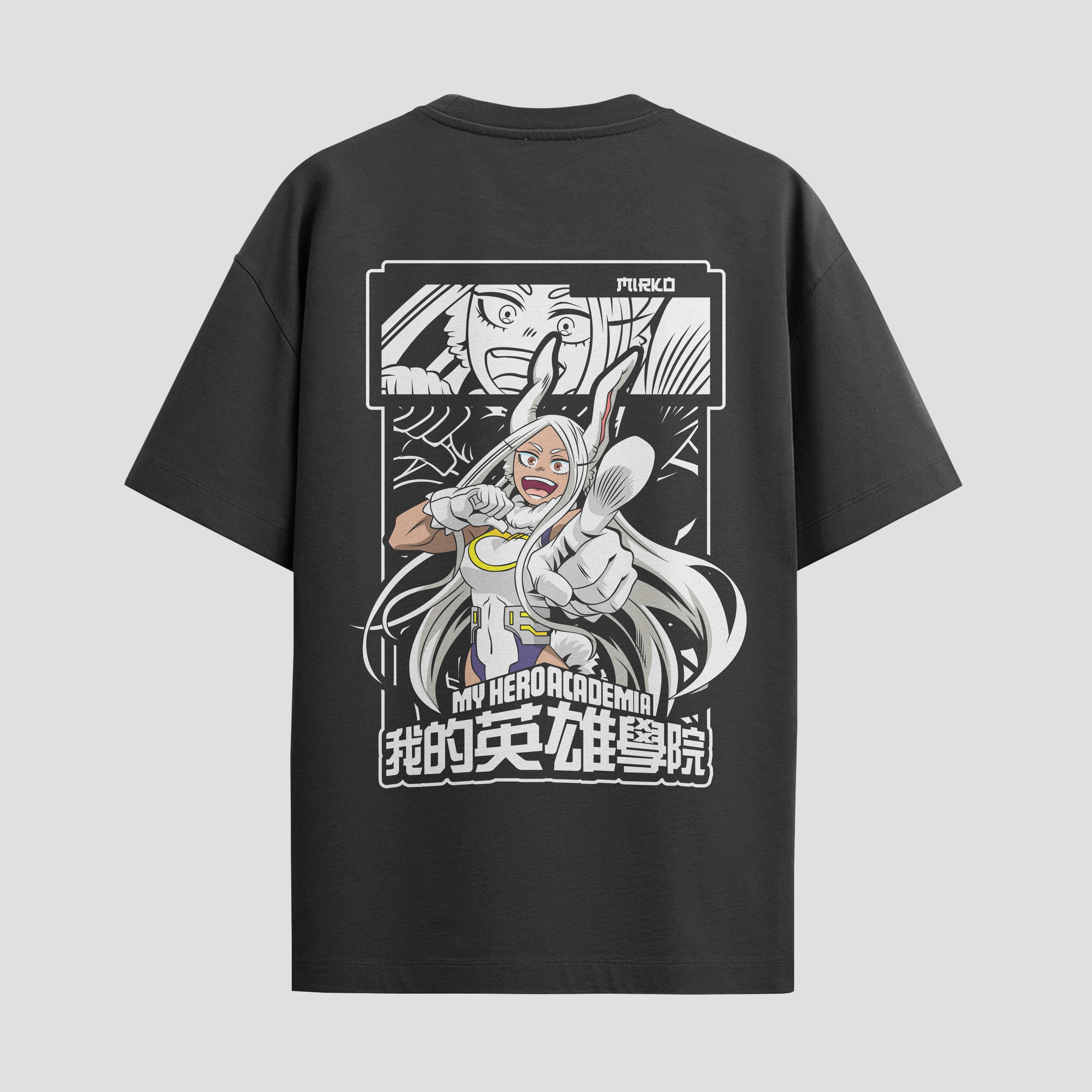 Playera urbana de anime y gaming ExtraLife MX, corte Standard Fit unisex ligero y transpirable en color Deep Black y Pure White, ropa de uso diario para gym y casual.