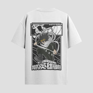Playera urbana de anime y gaming ExtraLife MX, corte Standard Fit unisex ligero y transpirable en color Deep Black y Pure White, ropa de uso diario para gym y casual.
