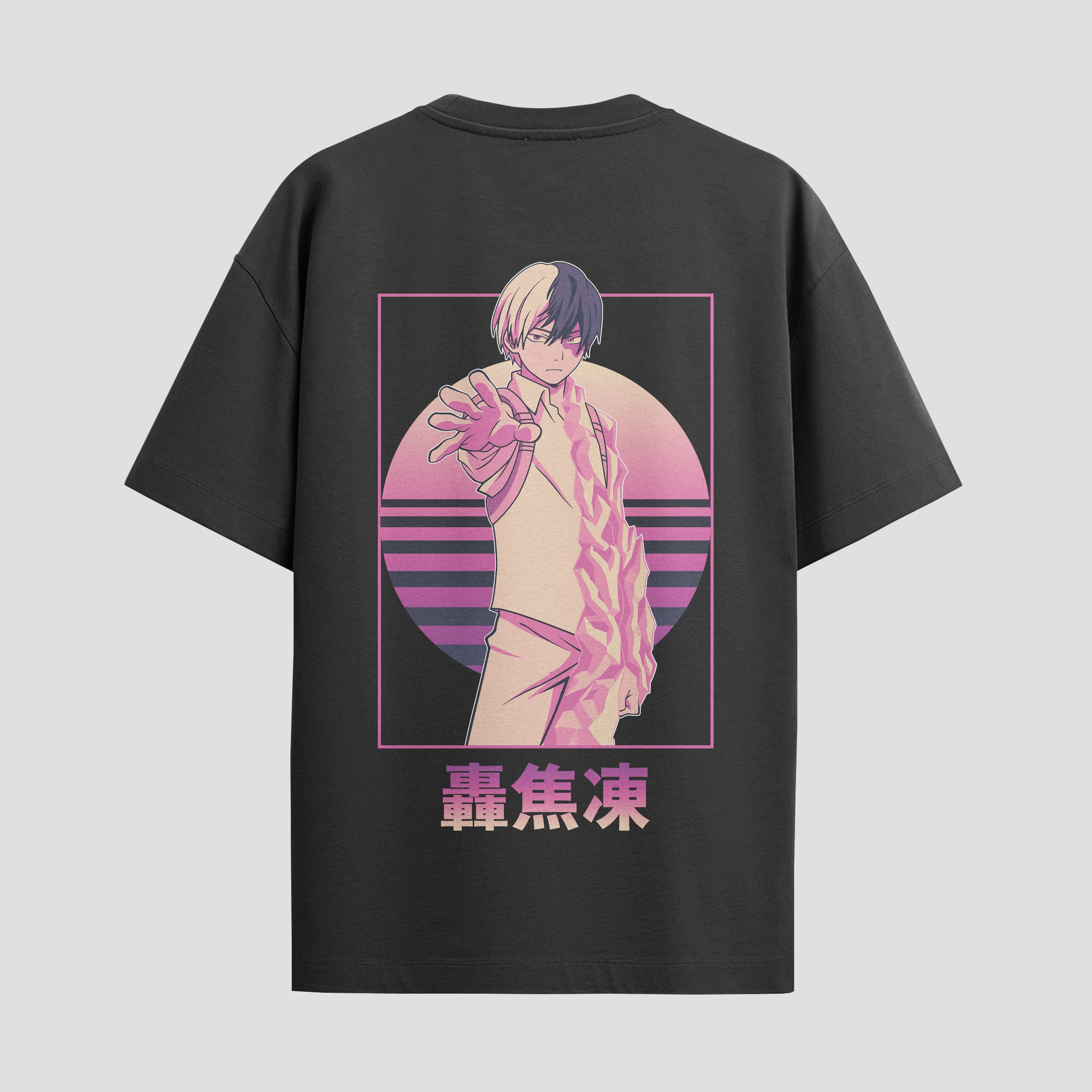 Playera urbana de anime y gaming ExtraLife MX, corte Standard Fit unisex ligero y transpirable en color Deep Black y Pure White, ropa de uso diario para gym y casual.