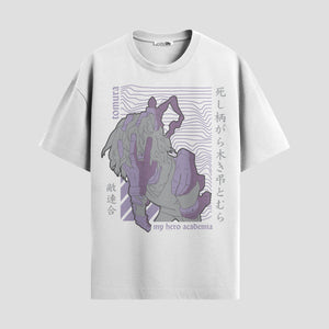 Playera urbana de anime y gaming ExtraLife MX, corte Standard Fit unisex ligero y transpirable en color Deep Black y Pure White, ropa de uso diario para gym y casual.