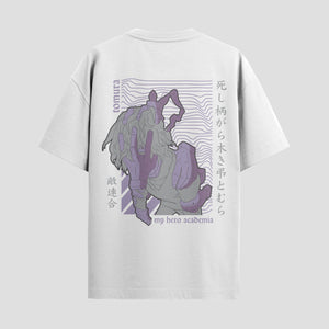 Playera urbana de anime y gaming ExtraLife MX, corte Standard Fit unisex ligero y transpirable en color Deep Black y Pure White, ropa de uso diario para gym y casual.