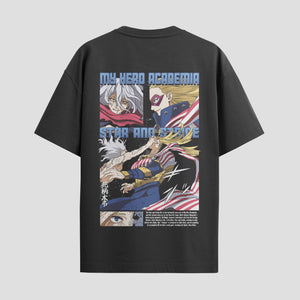 Playera urbana de anime y gaming ExtraLife MX, corte Standard Fit unisex ligero y transpirable en color Deep Black y Pure White, ropa de uso diario para gym y casual.