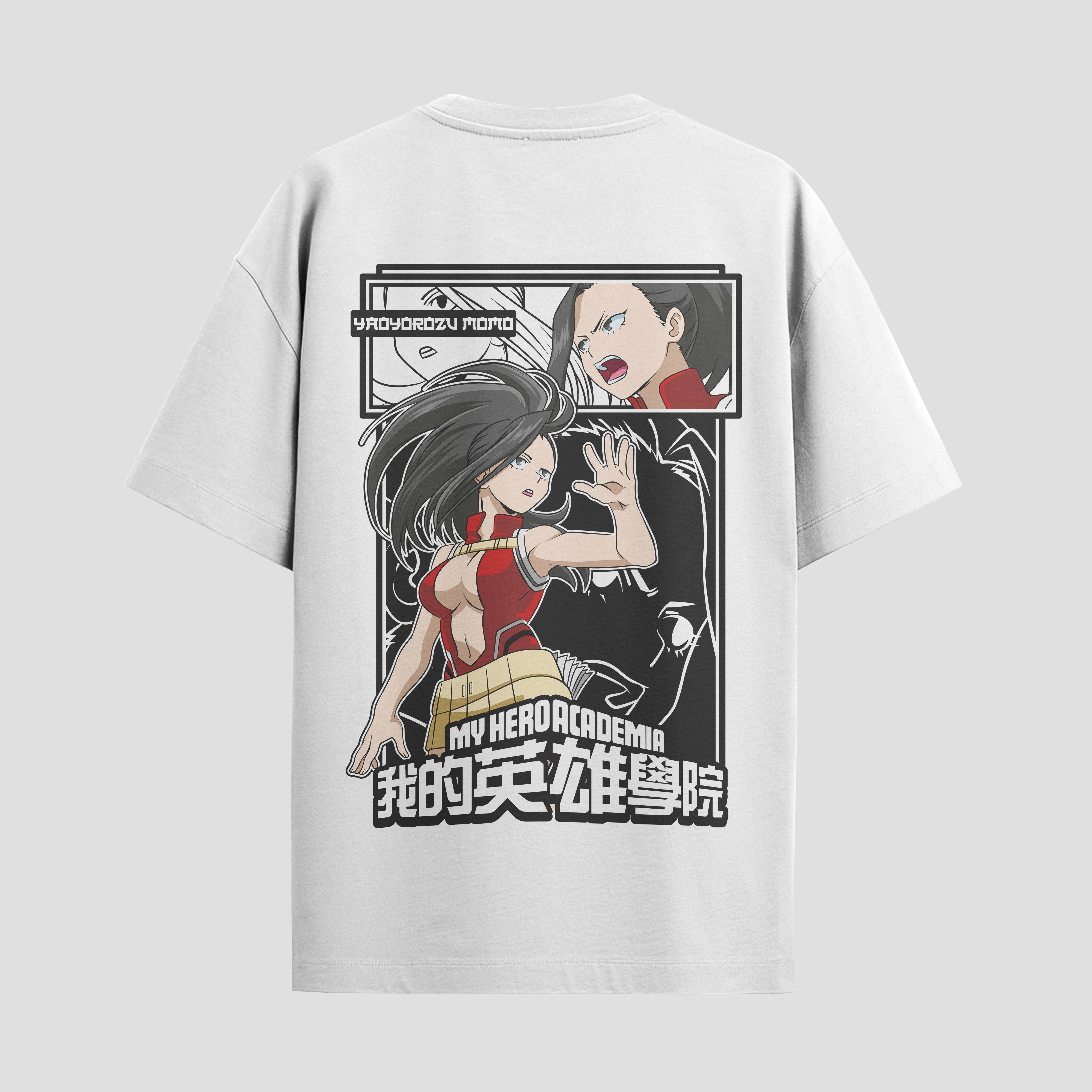Playera urbana de anime y gaming ExtraLife MX, corte Standard Fit unisex ligero y transpirable en color Deep Black y Pure White, ropa de uso diario para gym y casual.