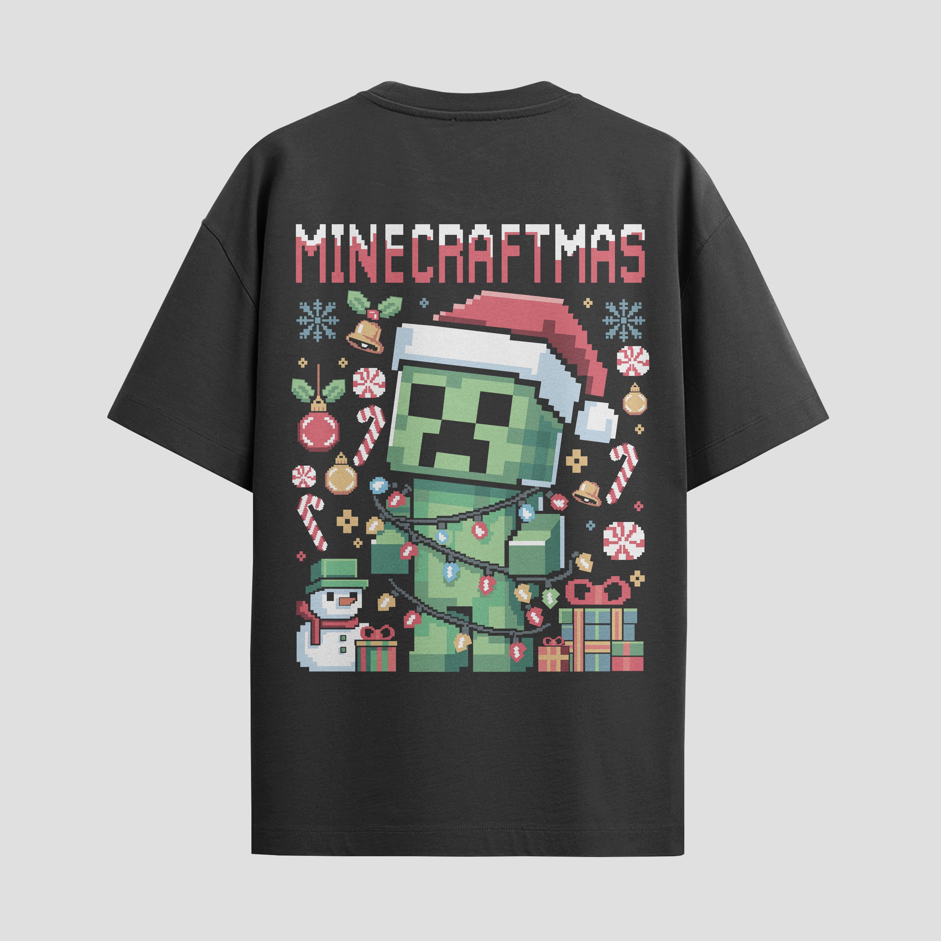 Playera urbana de anime y gaming ExtraLife MX, corte Standard Fit unisex ligero y transpirable en color Deep Black y Pure White, ropa de uso diario para gym y casual.