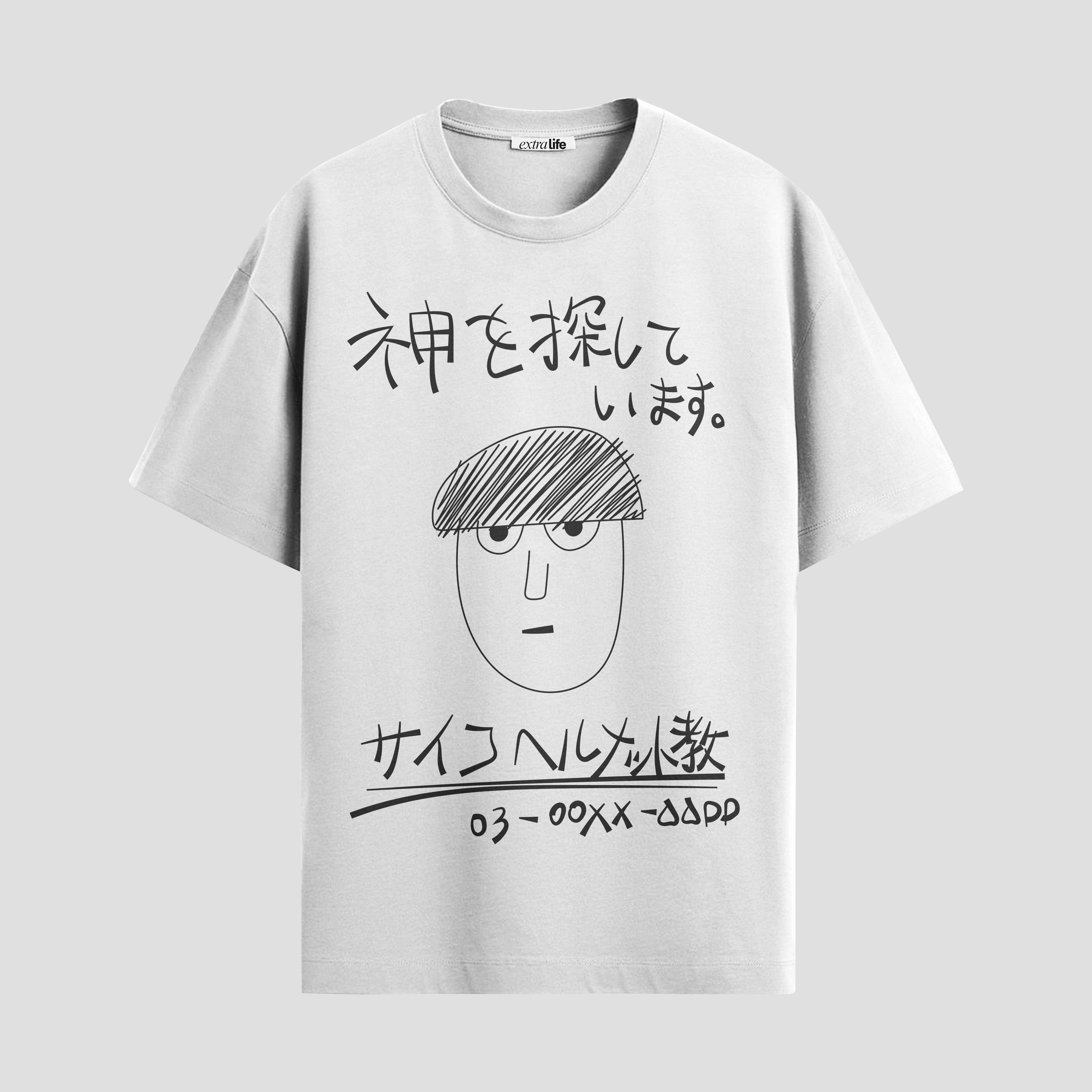 Playera urbana de anime y gaming ExtraLife MX, corte Standard Fit unisex ligero y transpirable en color Deep Black y Pure White, ropa de uso diario para gym y casual.