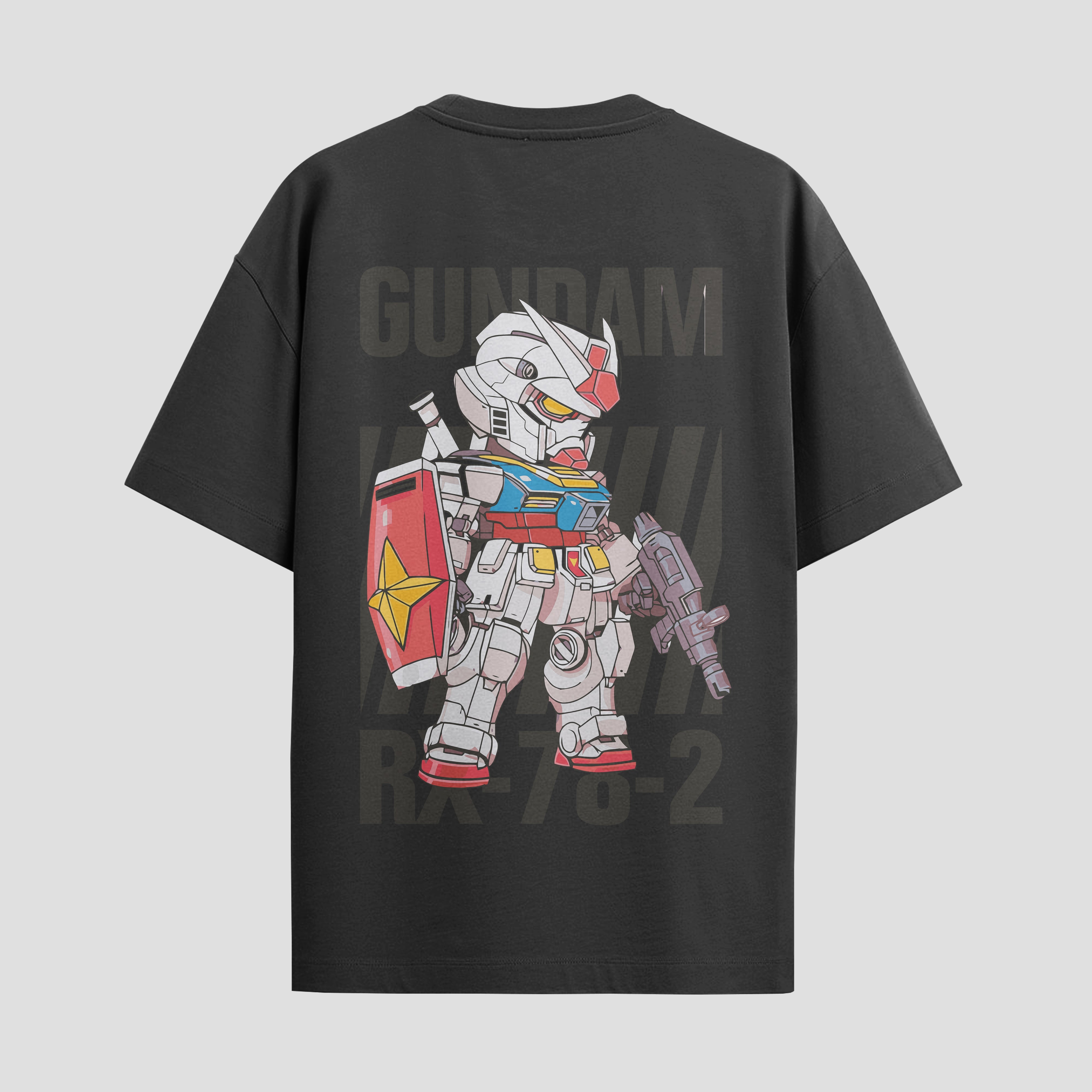 Playera urbana de anime y gaming ExtraLife MX, corte Standard Fit unisex ligero y transpirable en color Deep Black y Pure White, ropa de uso diario para gym y casual.