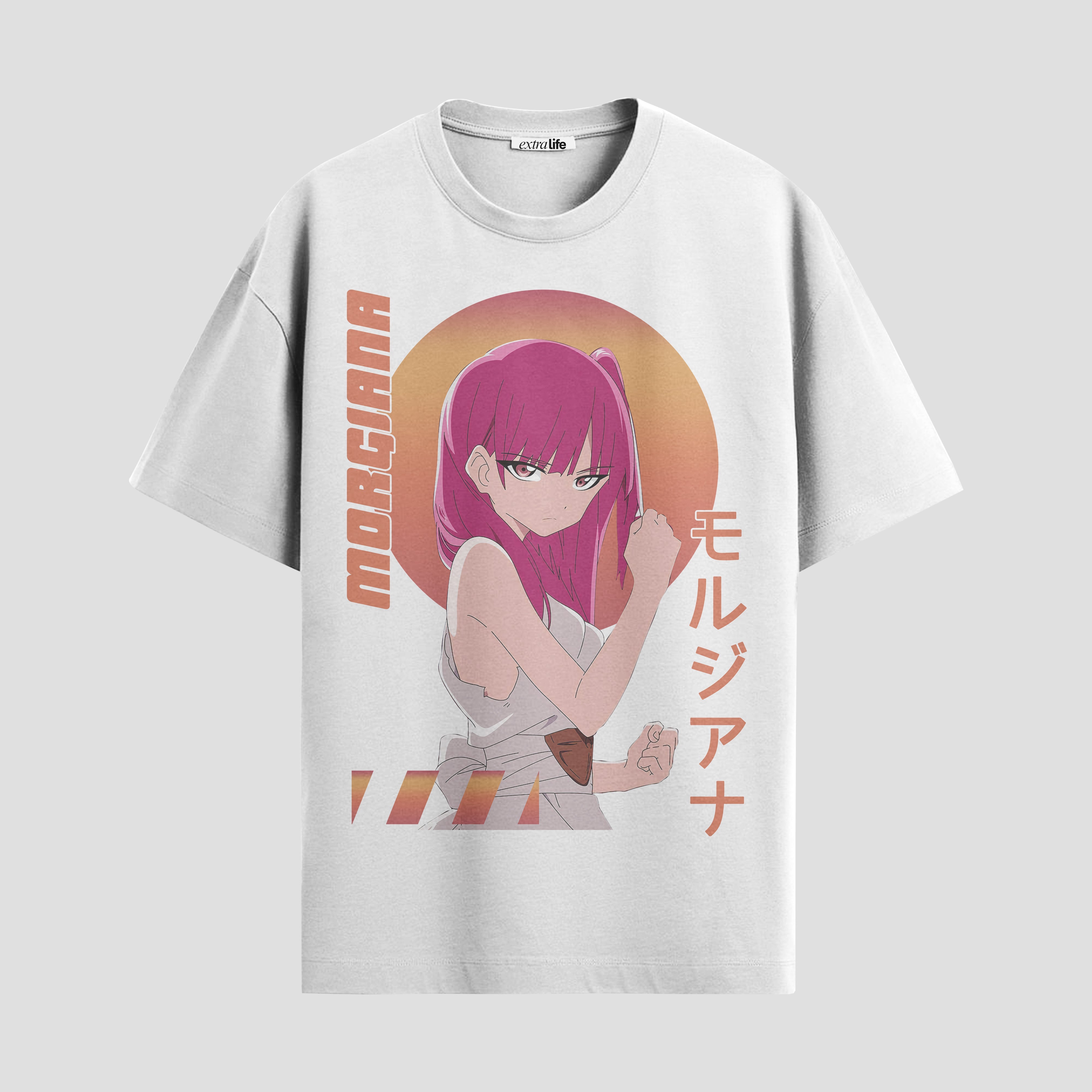 Playera urbana de anime y gaming ExtraLife MX, corte Standard Fit unisex ligero y transpirable en color Deep Black y Pure White, ropa de uso diario para gym y casual.
