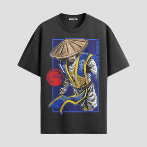 Playera urbana de anime y gaming ExtraLife MX, corte Standard Fit unisex ligero y transpirable en color Deep Black y Pure White, ropa de uso diario para gym y casual.