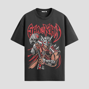 Playera urbana de anime y gaming ExtraLife MX, corte Standard Fit unisex ligero y transpirable en color Deep Black y Pure White, ropa de uso diario para gym y casual.