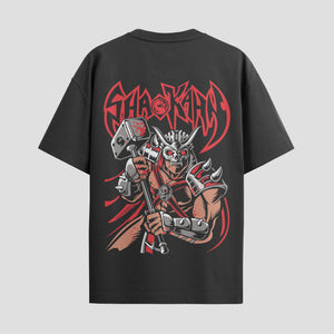 Playera urbana de anime y gaming ExtraLife MX, corte Standard Fit unisex ligero y transpirable en color Deep Black y Pure White, ropa de uso diario para gym y casual.