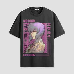 Playera urbana de anime y gaming ExtraLife MX, corte Standard Fit unisex ligero y transpirable en color Deep Black y Pure White, ropa de uso diario para gym y casual.